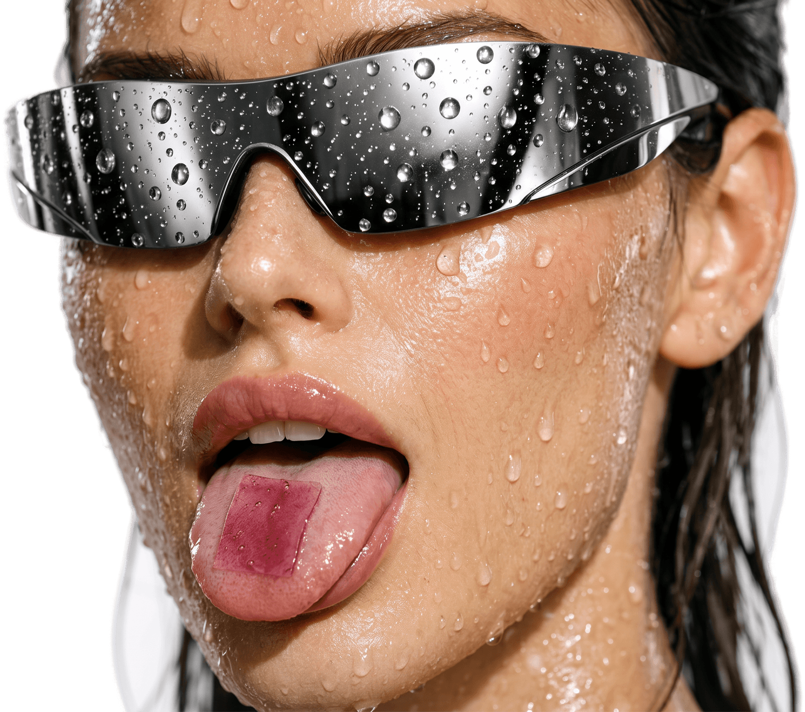 a dissolvable strip on the tongue