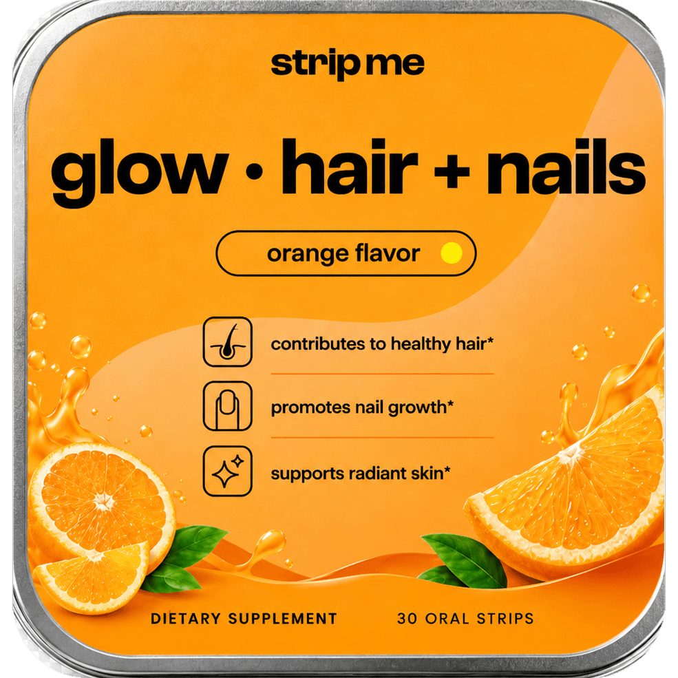 glow · hair + nails