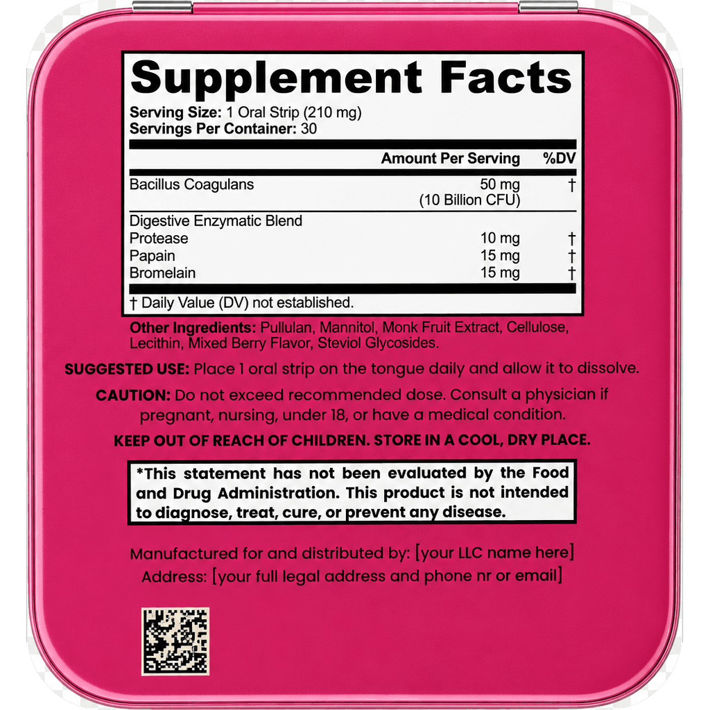 digest · enzymes + gut health — supplement facts