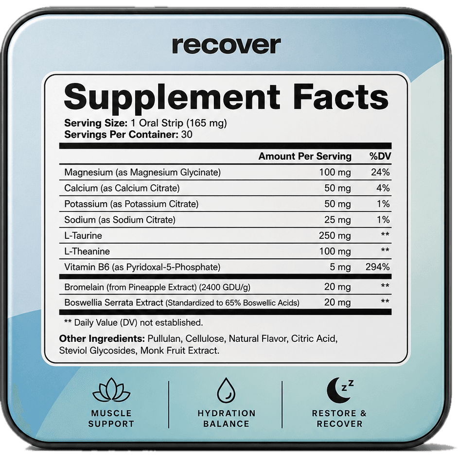 recover · morning-after support — supplement facts